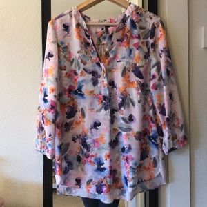 NYDJ floral blouse